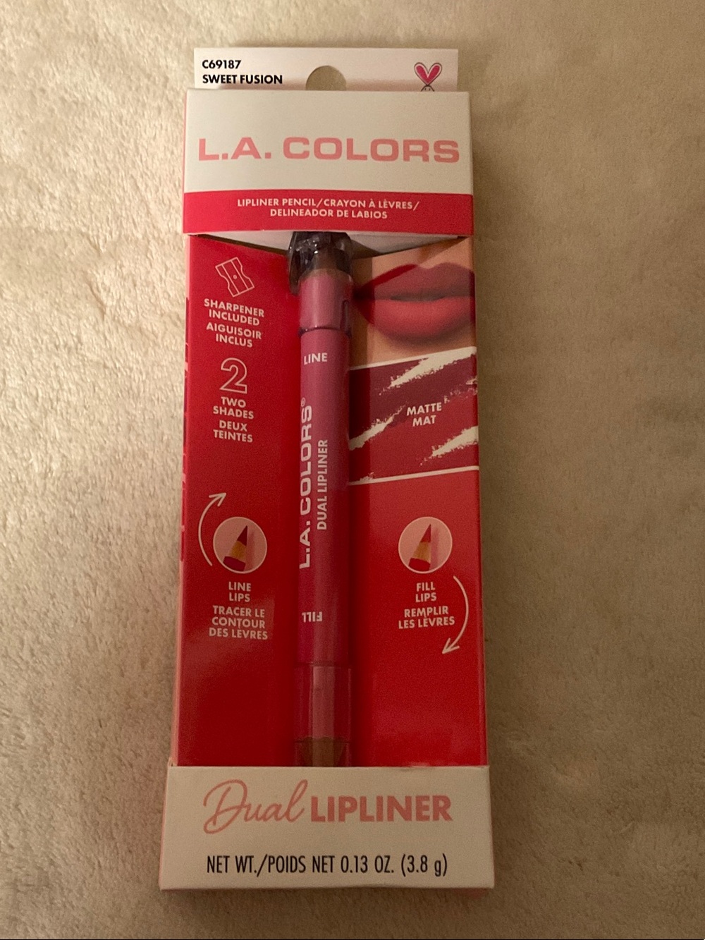 L.A. Colors Dual Lipliner in Pink and Red (Sweet Fusion)